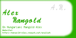 alex mangold business card